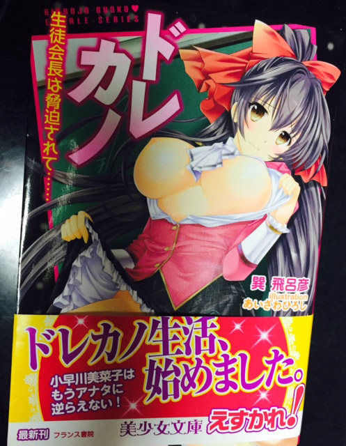 美少女文庫2月新刊『ドレカノ　　生徒会長は脅迫されて…』18日配本開始です
